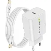 Avizar Mayaxess, 20W Netzteil für iPhone Air + USB-C Kabel 1m, Weiß