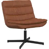Syfax Drehstuhl Braun 63 x 75 x 76 cm Antikes PU