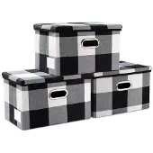 OEM Faltbare Aufbewahrungsbox schwarz-weiß 38x25x25