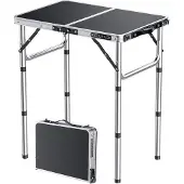 OEM Klappbarer Campingtisch, 3 Höhen, multifunktional, 1 Stück, Aluminium