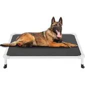 OEM Kühlendes Hundebed mit Aluminiumrahmen und Antirutschfüßen Schwarz 107x76