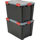 OEM Luftdichte Aufbewahrungsboxen 70L schwarz stapelbar