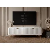 EURO-MOEBEL RTV-Schrank LANTO 163 cm Lowboard TV-Schrank modern Wohnzimmer Möbel (Weiss)