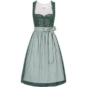 Nübler Dirndl NÜBLER "Dirndl midi Thea", Damen, Gr. 40, EURO, grün, Obermaterial: 100% Baumwolle CO., Kleider Dirndl