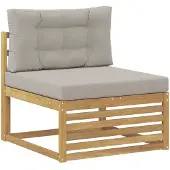Syfax Outdoor Mittelsofa Massivholz Akazie Weiß