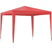Syfax Party-Zelt 250 x 250 x 240 cm Rot PE und Stahl