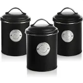 Markenlos 3 Kaffee Kannen Schwarz Dekoratives Set