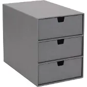 OEM Graue 3-Laden-Schreibtisch-Organizer aus Pappe, Büro-Box