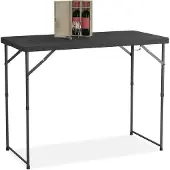 Markenlos Klappbare Gartentisch für 6 Personen - Verstellbar und transportfreundlich