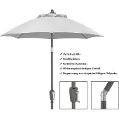 OEM Klein Aluminium-Polyester-Schirm Ø 150 cm cremefarben mit Drehmechanismus