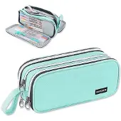OEM Grünes Etui mit 3 Fächern für Schule Büro