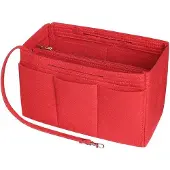 OEM Handtas Organizer Inzetstuk, Rot, Mittel, Felt