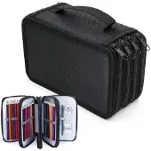 OEM Schwarzes Etui mit 72 Fächern für Schule und Büro