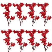 OEM Kunstliche Weihnachtsdeko, 20tlg, rot, mit Mini-Bessen