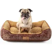 OEM Kleinmedium Hundebett 70x55cm Fleece Katzenbett Kaffeebraun Waschbar