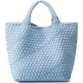 OEM Große blaue Damen Schultertasche aus Kunstleder