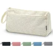 OEM Beige Corduroy-Etui für Mädchen und Teenager, Schule Büro