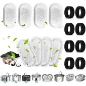 OEM Katzenfilter-Set - 16 Stücke - Aktivkohle-Filter - inkl. 8 Katzenfilter und 8 Pumpe-Filtern - Katzenfilter-Accessoires - 3-Lagiger Filter - Aktivkohle - Fontein - Filter - Set