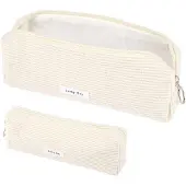 OEM Corduroy-Etui für Mädchen, Schule, Büro, weiß