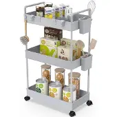 OEM Schmale Aufbewahrungsbox 3 Ebenen grau multifunktional