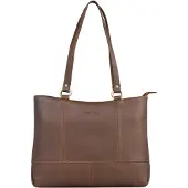 OEM Ledershopper Handtas Schoudertas Havana Braun Damen