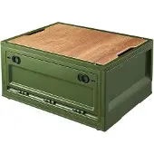 Markenlos Aufbewahrungsboxen mit Deckel - 2 x 35L - Grün - Kunststoff - Mit Rollen