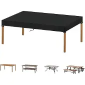 OEM Wasserdichte Tischabdeckung, schwarz, 200x100cm, Oxford-Stoff