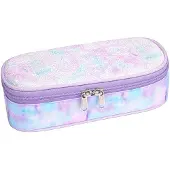 OEM Große Schultasche für Mädchen, 2 Fach, Stiftehalter, lila