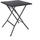 Markenlos Klapptisch mit Rattan-Optik - circa 61 x 61 x 74 cm