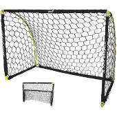 Markenlos Zusammenklappbares Fußballtor 180x91x120cm schwarz für Kinder