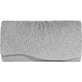 OEM Glitter Schoudertasche Silber Damen Abendtasche Kleine Elegante Handtasche
