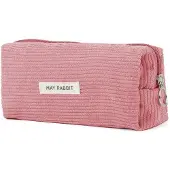 OEM Rosa Corduroy-Etui mit Reißverschluss für Schule
