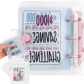 OEM Mini Geldbesparbuch mit 25 Umschlägen, rosa, Sparbuch