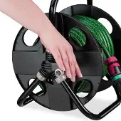 OEM Gartenschlauchhaspel 30m 1/2 Zoll Kunststoff schwarz-grau