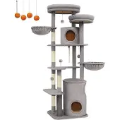 OEM Kletterturm 60cm x 55cm x 196cm Lichtgrau Sisal