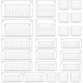 OEM Klarsicht-Organizer-Set, stapelbar, 5 Größen, 24-teilig, transparent
