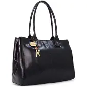 OEM Große schwarze Leder-Tote-Handtasche für Damen