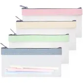 OEM Durchsichtige Etuis, klein, 4er Pack, für Reise, Schule, Büro