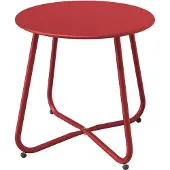 Unyqoos Runder Beistelltisch/Terrassentisch – klein, leicht & stabil, einfach montierbar | ideal für Terrasse, Wohnzimmer, Schlafzimmer & Büro