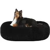 OEM Orthopädisches Hundebed rund 80cm Ø schwarz waschbar