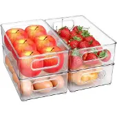OEM Stapelbarer Kühlschrank-Organizer – transparent – 4 Stück