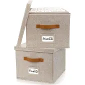 OEM Aufbewahrungsbox, 2er Pack, aufklappbar, Canvas, tragbar, leicht schiebbar