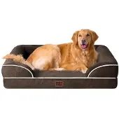 OEM Orthopädisches Hundebett XL, 112x81x15cm, Wasserdicht, Antirutsch, Braun