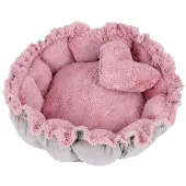 OEM Rundes Bett für kleine Hunde und Katzen rosa PTW05