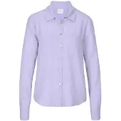 MADELEINE Hemdbluse "Leinenhemd Hemdbluse mit Taschen", Damen, Gr. 40, lila (hellamethyst), Obermaterial: 100% Leinen LI., Modern, gerade, Blusen Hemdbluse, Hemdblusenschnitt