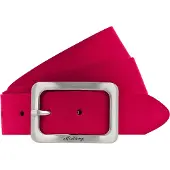 Mustang Ledergürtel "Rachel", Damen, Gr. 90, pink, Rindsleder, unifarben, Basic, Gürtel Ledergürtel, mit eckiger, mattfarbener Schließe, aus Rindsleder, 3,5 cm breit