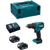 Makita Schlagbohrschrauber DHP490RTJ (2 x 5,0 Ah + DC18RC + MAKPAC 2)