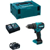 Makita Schlagbohrschrauber DHP490RTJ1 (1 x 5,0 Ah + DC18RC + MAKPAC 2)