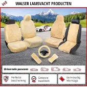Markenlos Autostoelhoes aus Lammfell - Beige