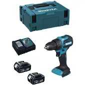 Makita Bohrschrauber DDF490RTJ (2 x 5,0Ah + DC18RC + MAKPAC 2)